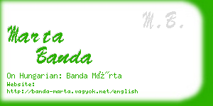 marta banda business card